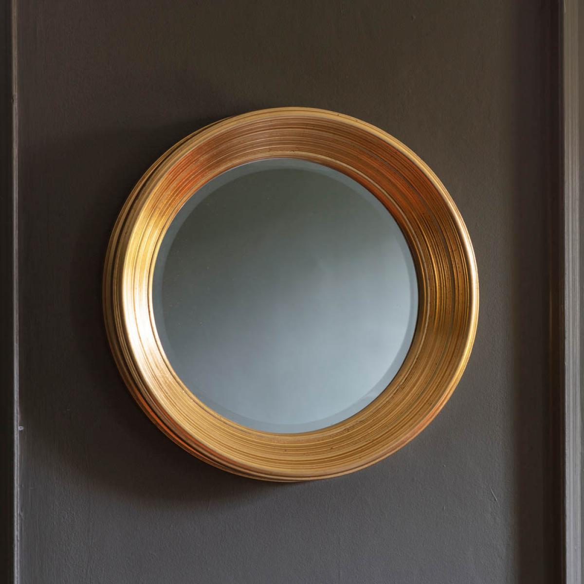 Aislin Medium Round Wall Mirror - Gold – image 2