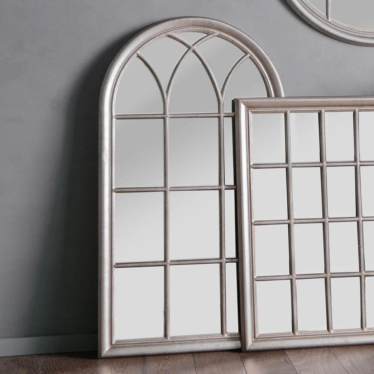 Azuma Medium Arched Wall Mirror - Silver – image 2