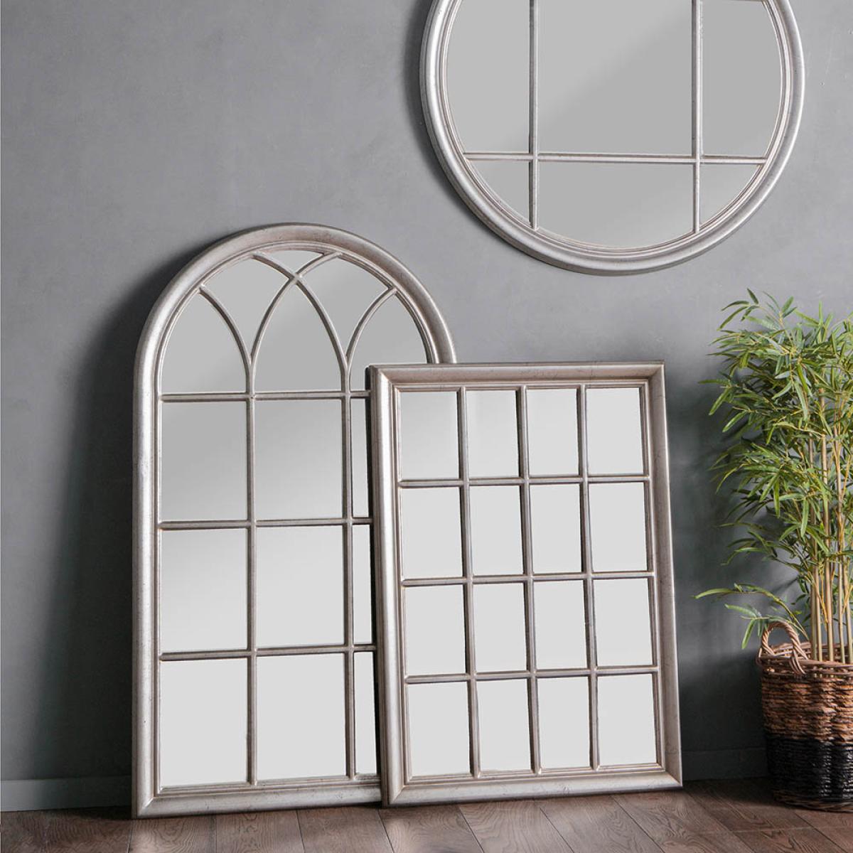 Azuma Medium Arched Wall Mirror - Silver – image 3
