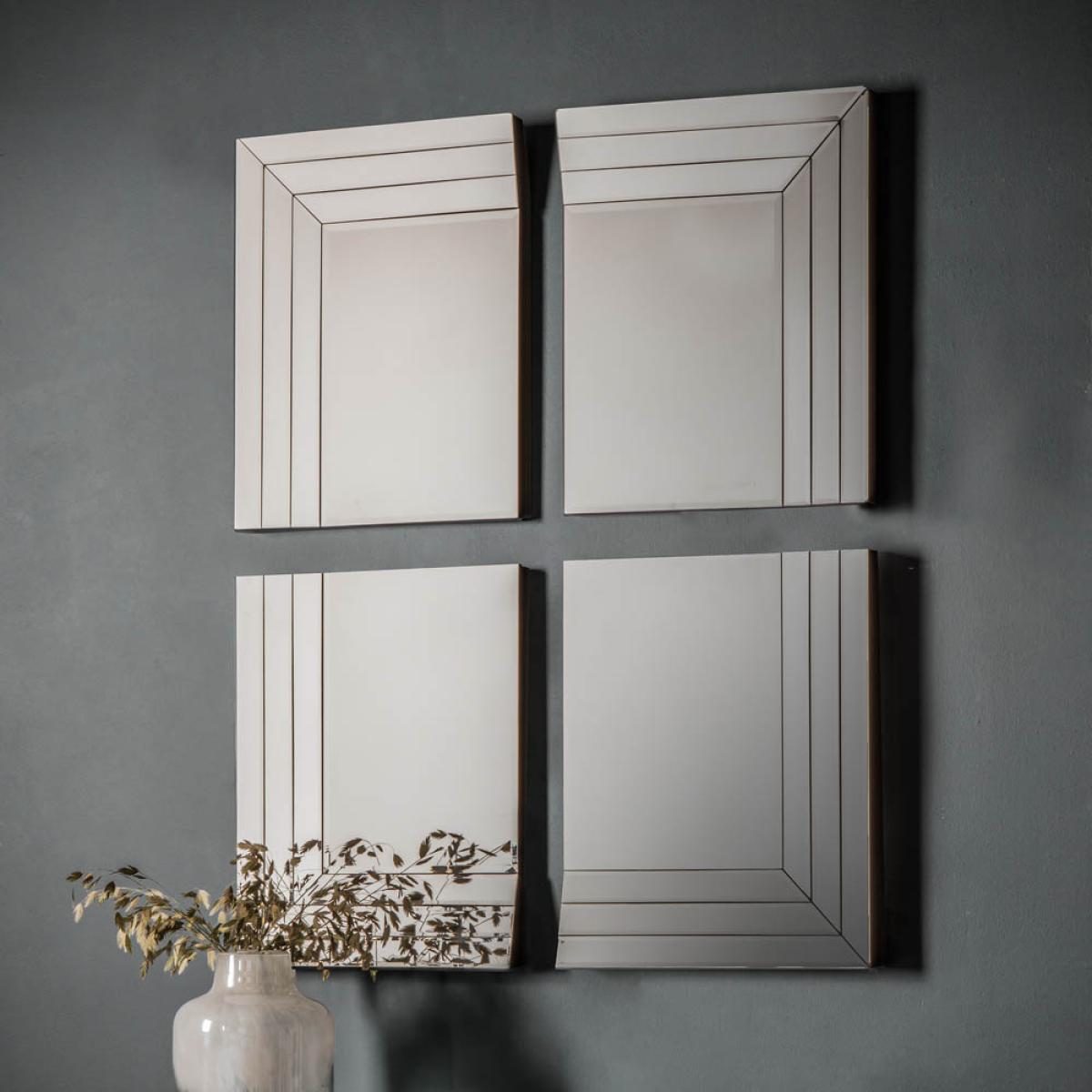 Wainfleet Medium Rectangle Scatter Set Mirror - Silver (Set of 4) – image 2