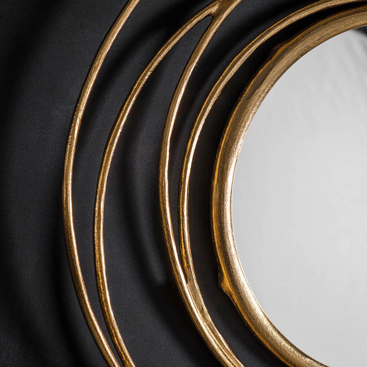 Juliann Medium Round Wall Mirror - Gold – image 3