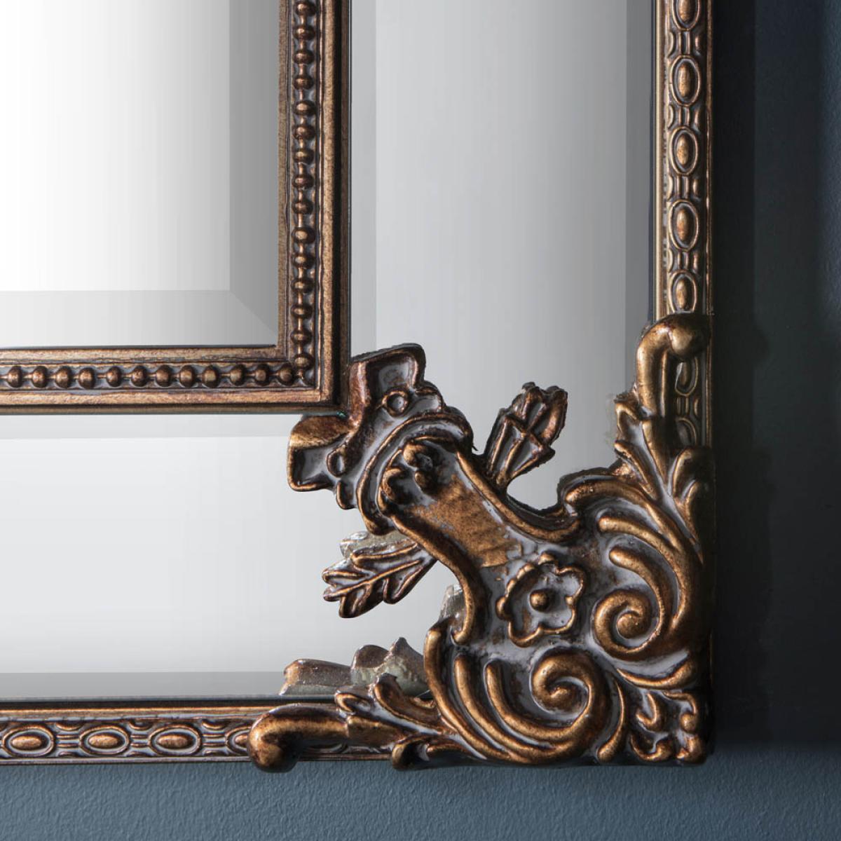 Hatty Large Rectangle Wall Mirror - Gold – image 3