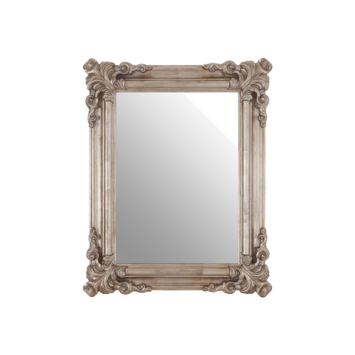 95 x 75cm Wall Mirror in Silver – image 1