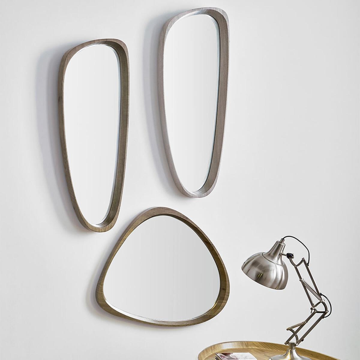 90cm Wooden Teardrop Shaped Mirror – image 2