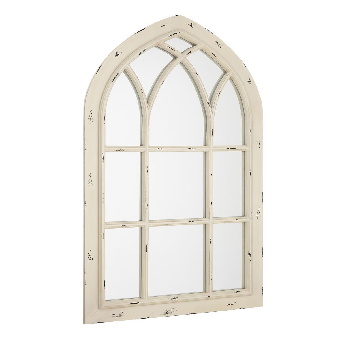 120 x 80cm Wall Mirror in Cream Chinese Oak – image 2