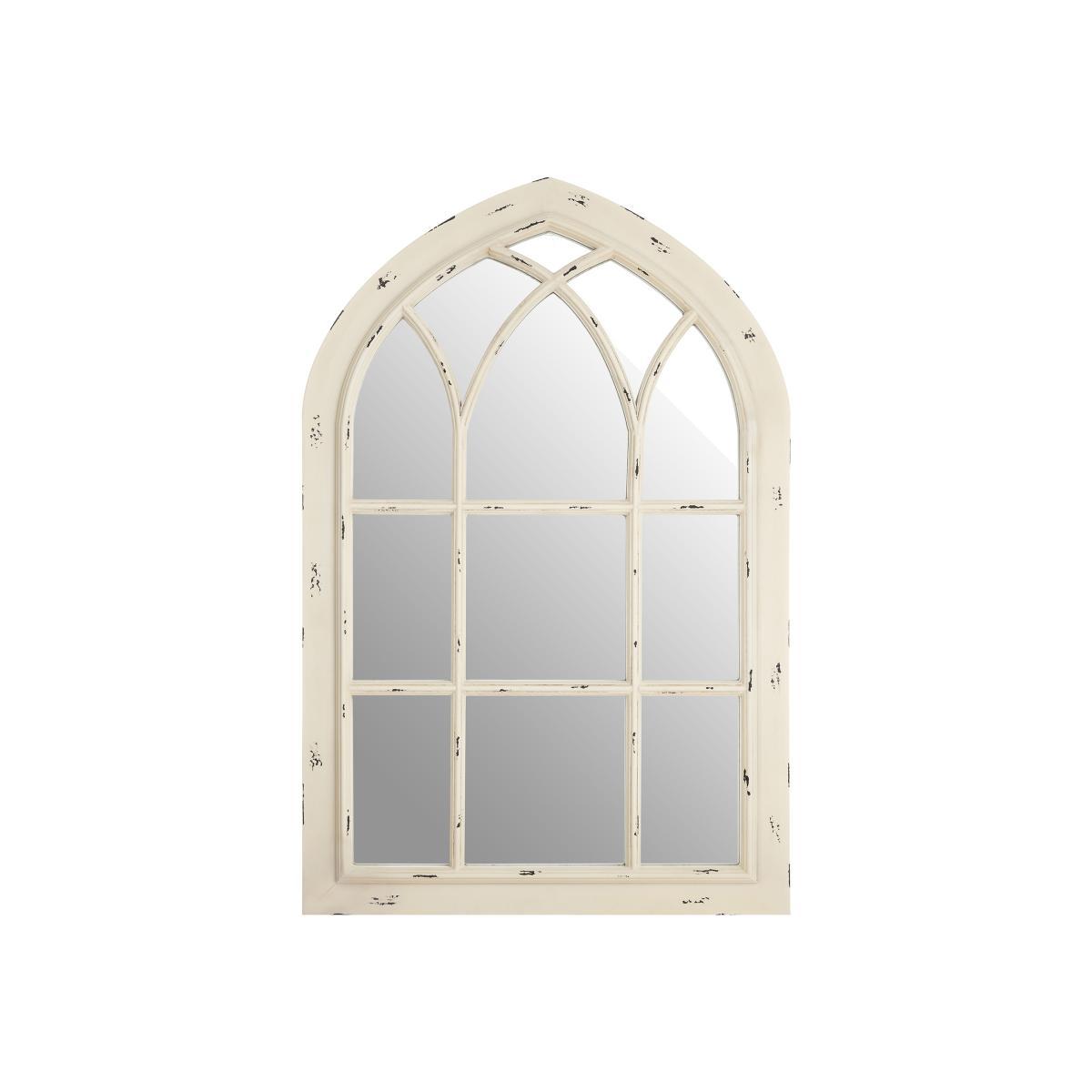 120 x 80cm Wall Mirror in Cream Chinese Oak – image 1