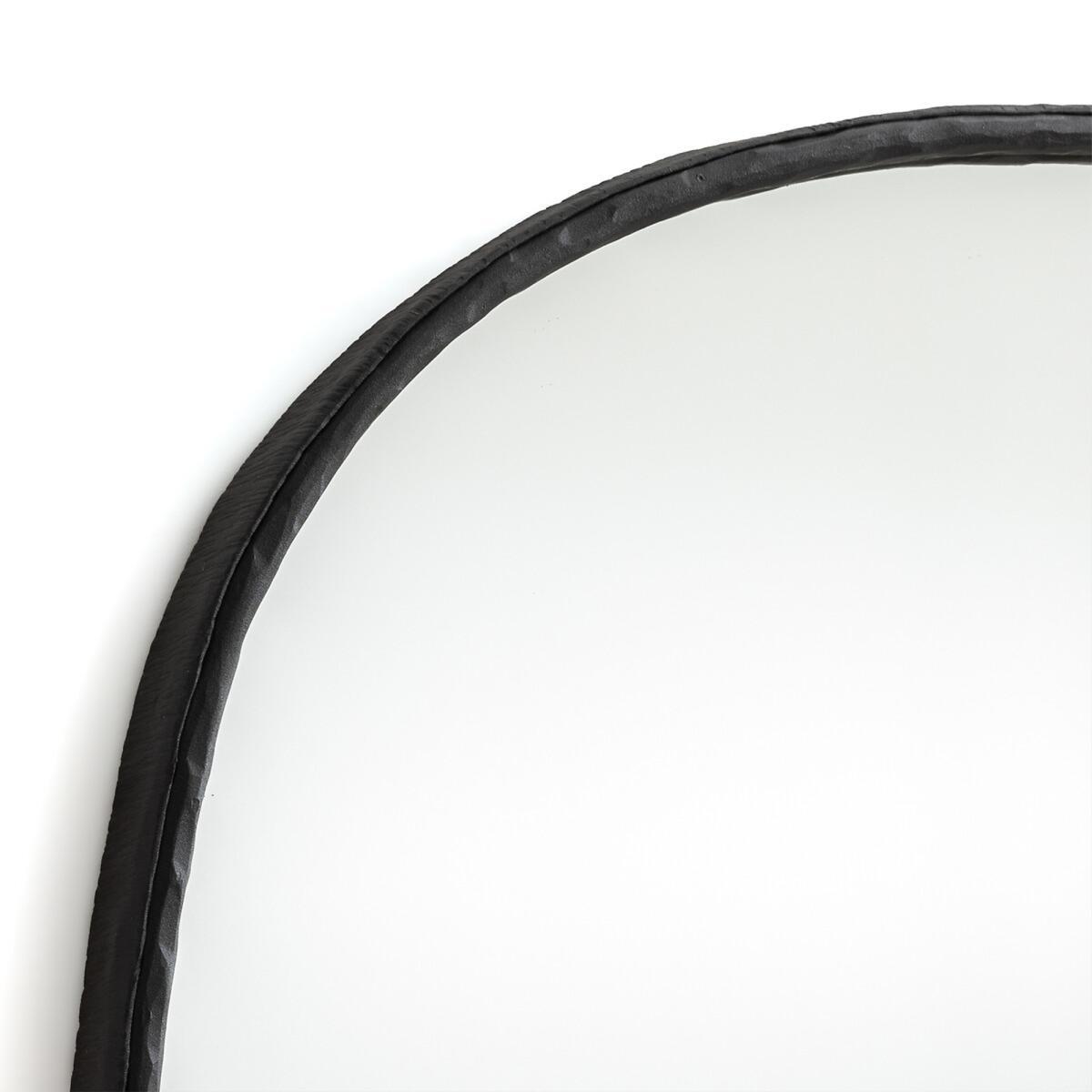 Martela Organically Shaped Hammered Iron Mirror, 1m – image 3