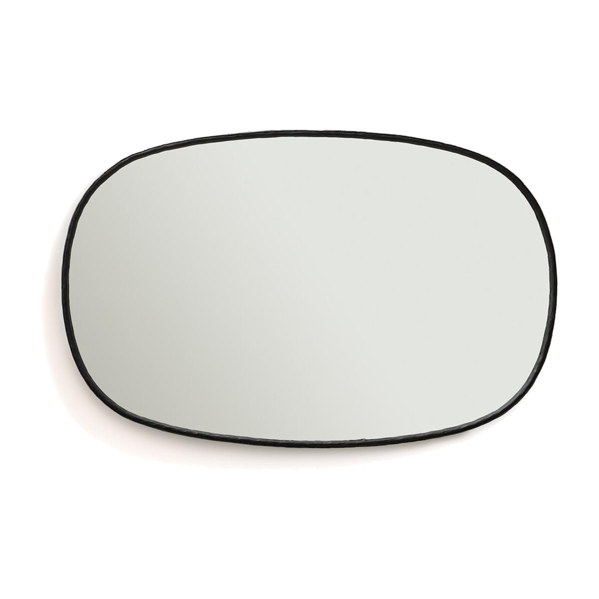 Martela Organically Shaped Hammered Iron Mirror, 1m – image 1