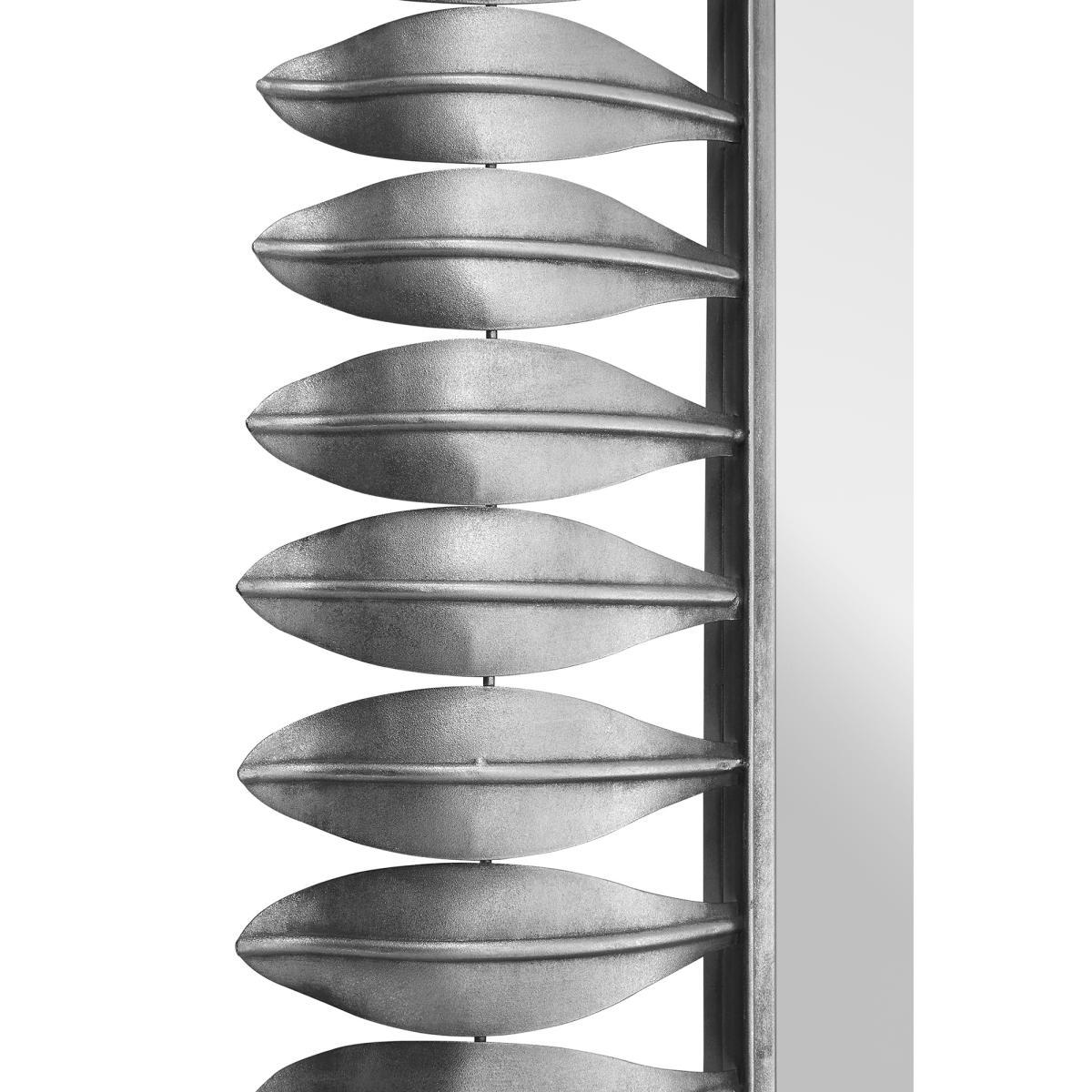 121 x 91cm Leaf Wall Mirror in Silver – image 3