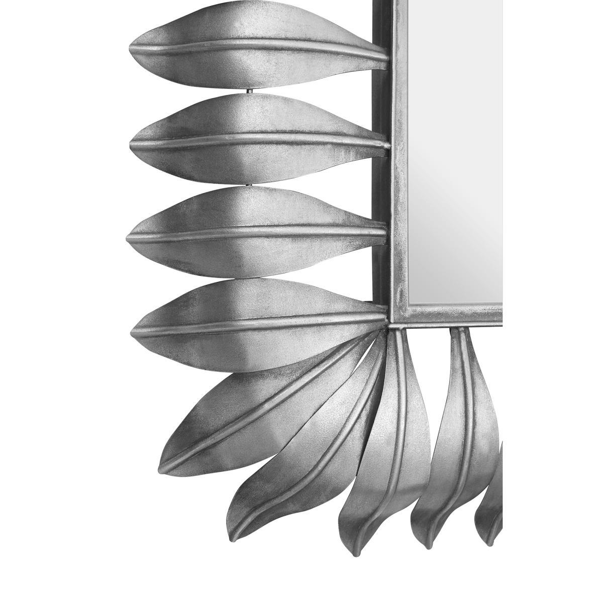 121 x 91cm Leaf Wall Mirror in Silver – image 4