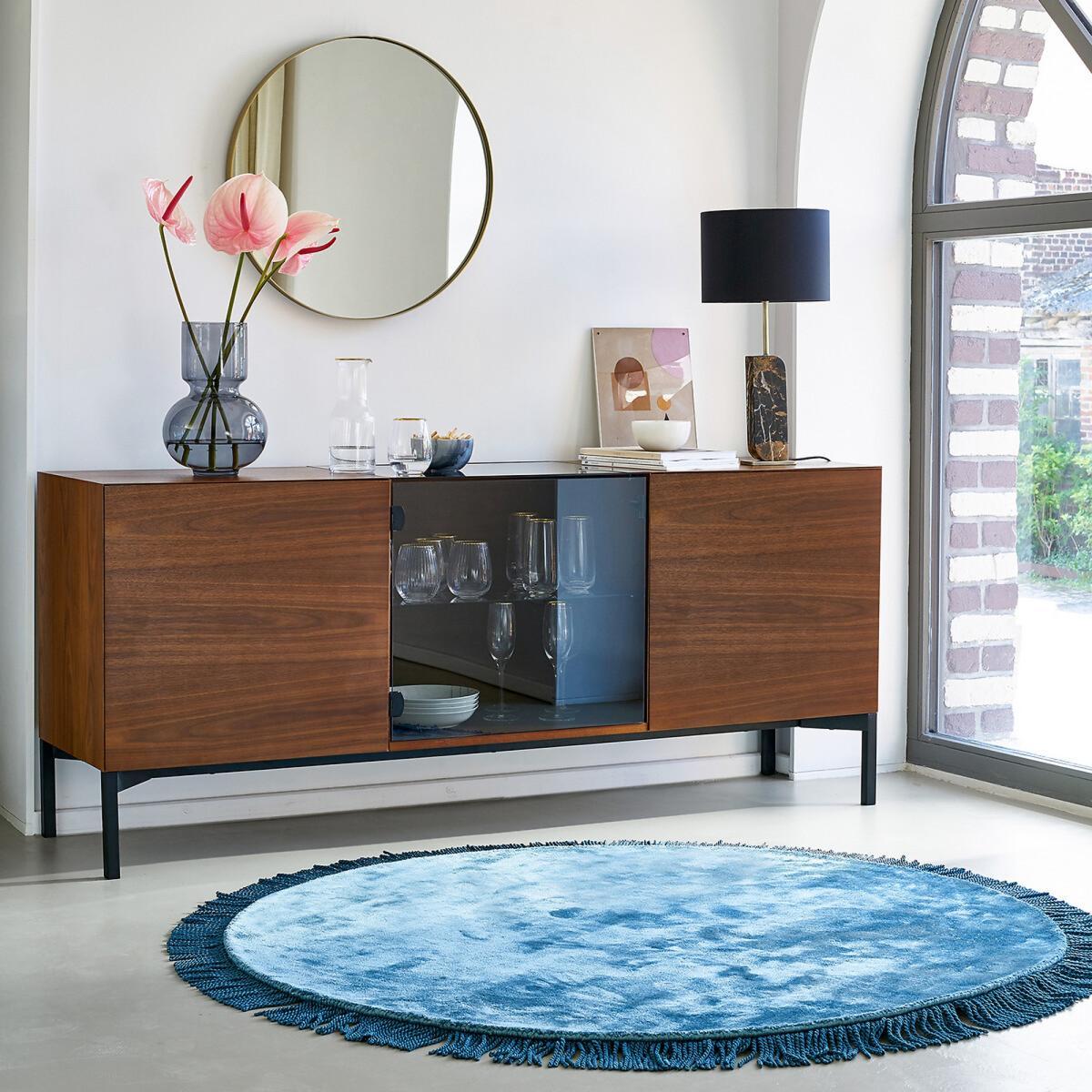 Iodus Round Mirror with Brass Frame, 60cm – image 4