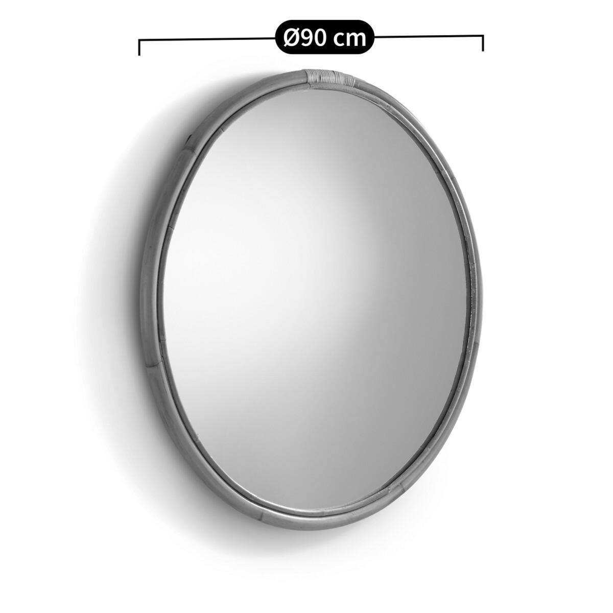 Nogu Round Rattan Mirror, Diameter 90cm – image 5