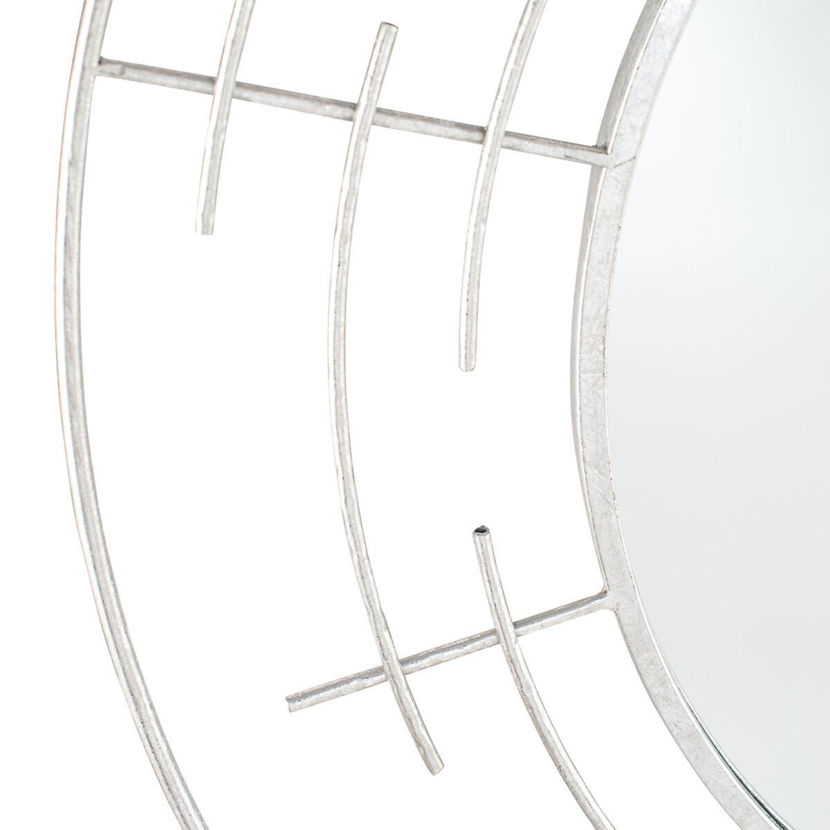 90cm Silver Metal Round Wall Mirror – image 6