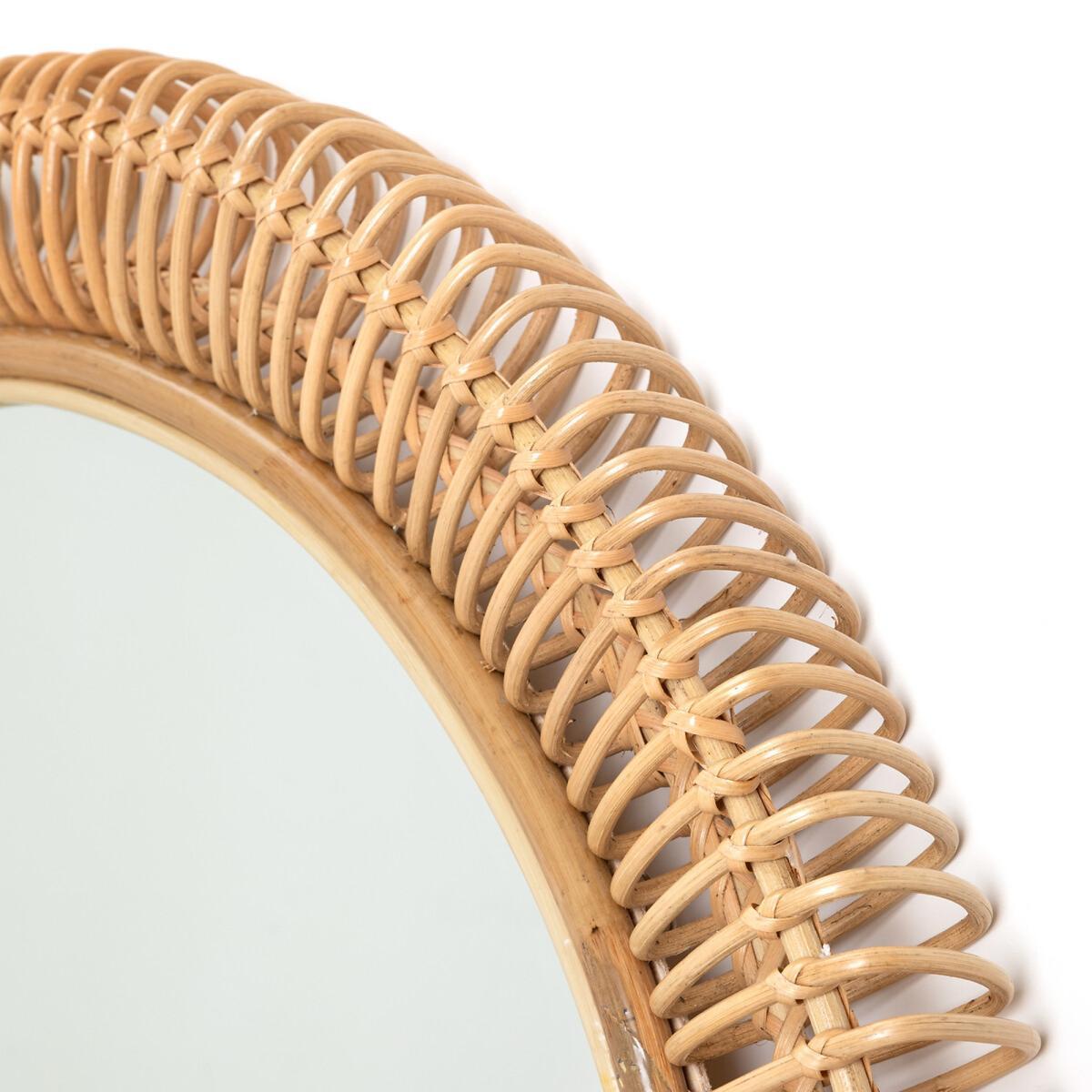 Tarsile Rattan Mirror, Diameter 100 cm – image 2