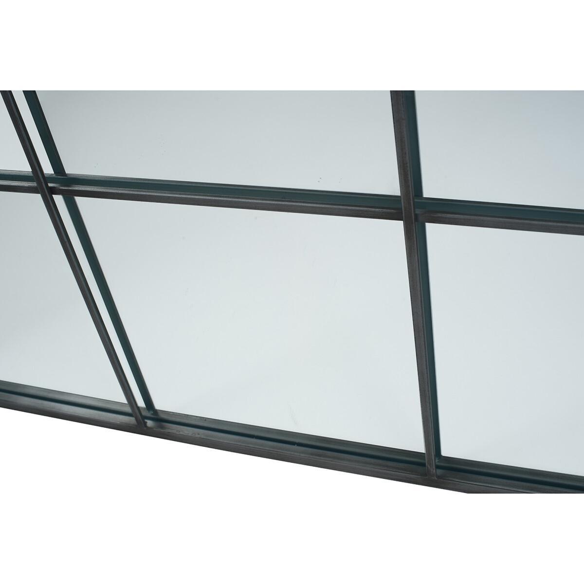 110cm Black Industrial Style Window Square Wall Mirror – image 2