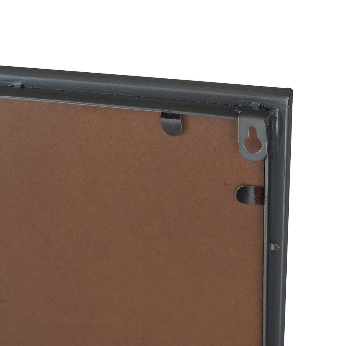 110cm Black Industrial Style Window Square Wall Mirror – image 4