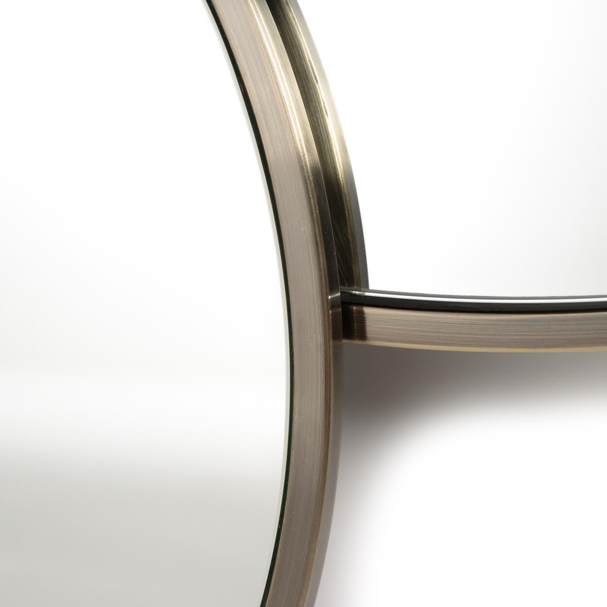 Caligone Double Mirror in Aged Brass Metal – image 2