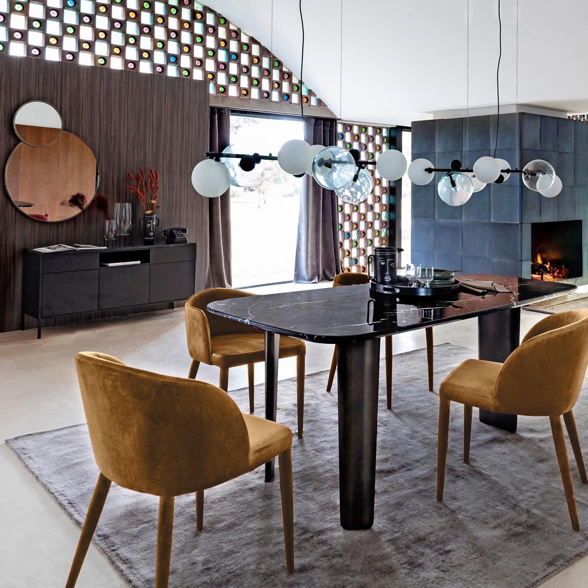 Caligone Double Mirror in Aged Brass Metal – image 3