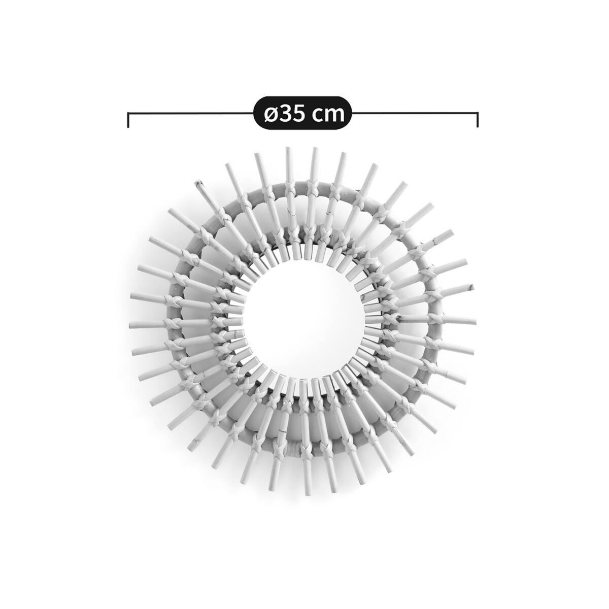Nogu Sunburst Rattan Mirror, Diameter 35cm – image 5