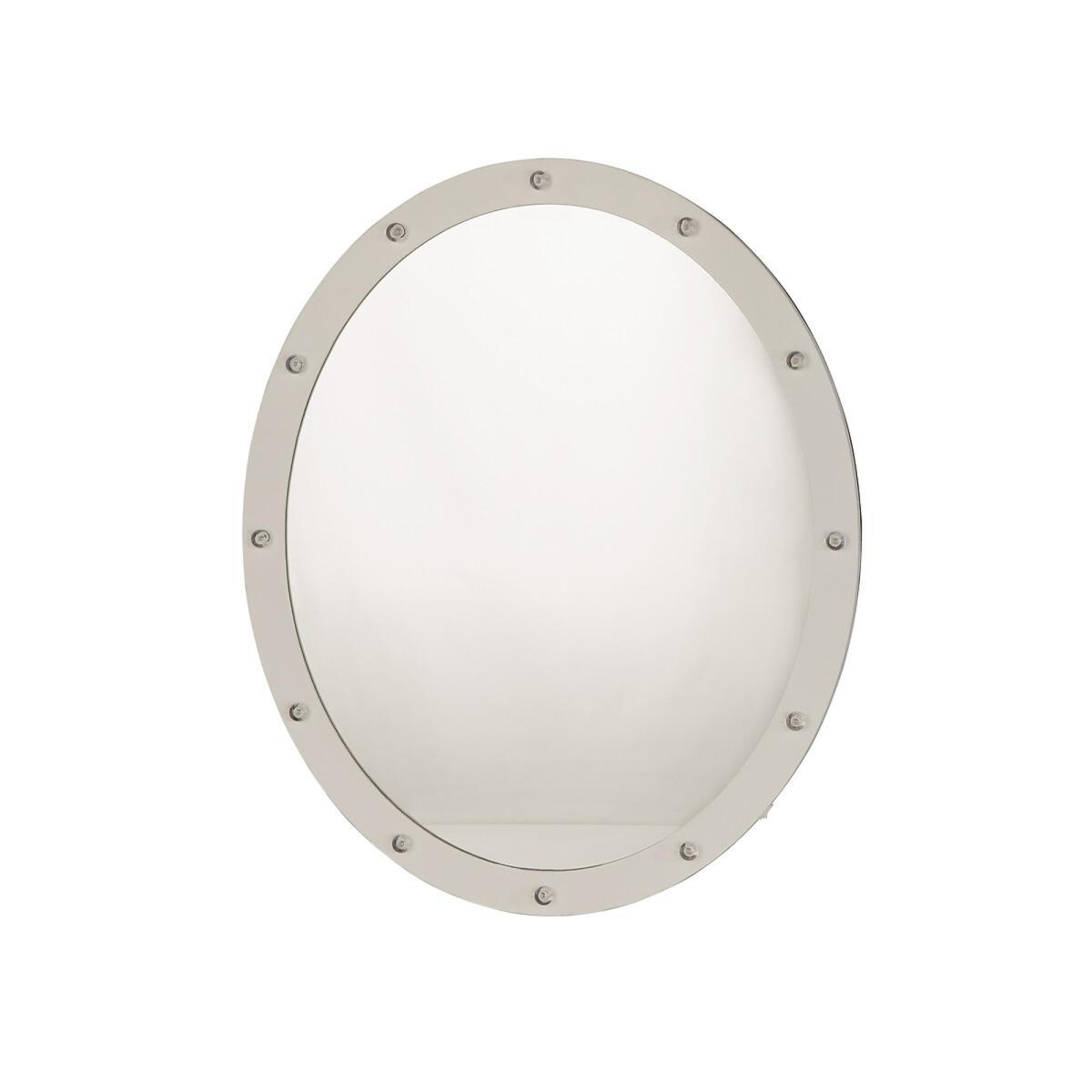 58cm White Oval Mirror with Lights – image 2