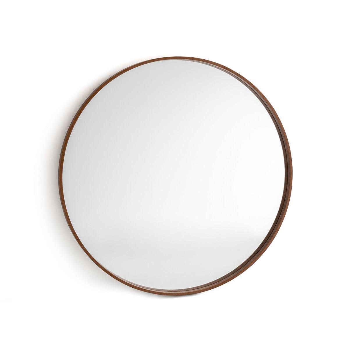 Alaria Round Mirror with Walnut Frame, Diameter 100cm – image 2