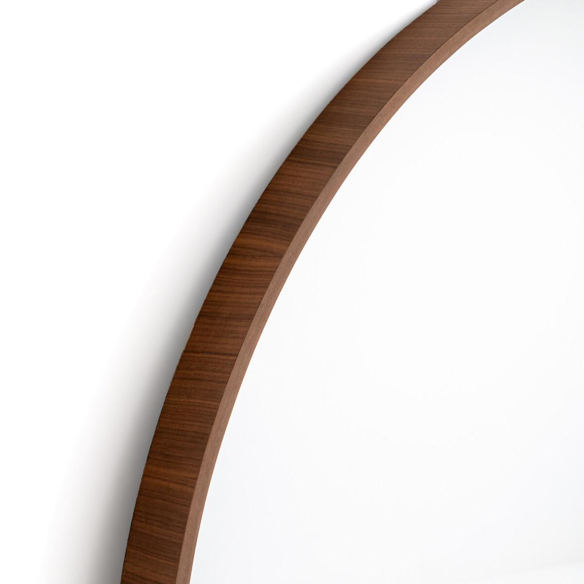 Alaria Round Mirror with Walnut Frame, Diameter 100cm – image 3