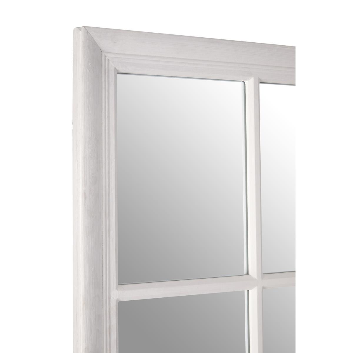 130 x 100cm Flat Wood Mirror in Antique White – image 2