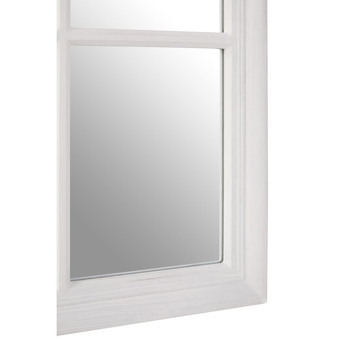 130 x 100cm Flat Wood Mirror in Antique White – image 3
