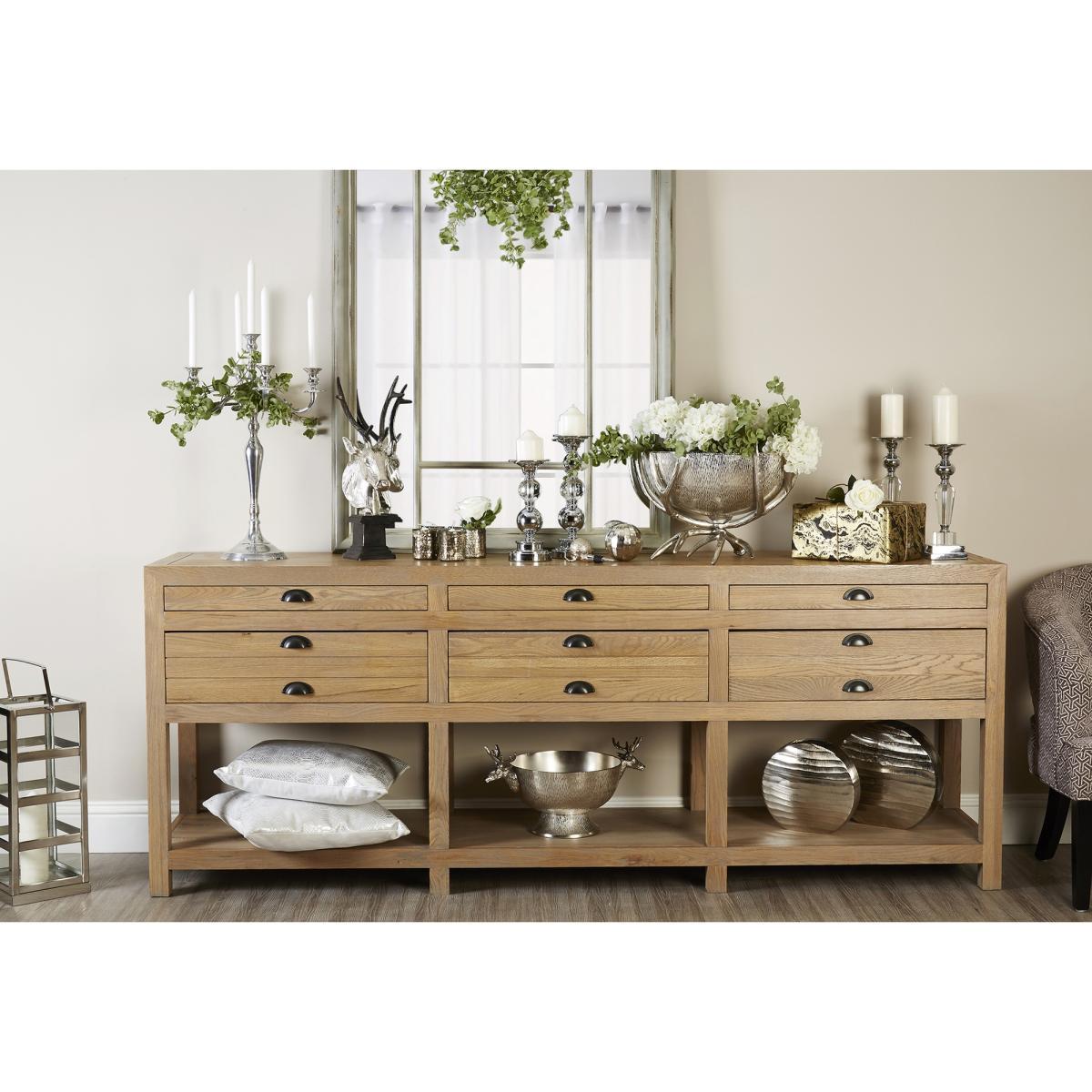 146 x 95cm Wall Mirror in Grey Chinese Oak – image 4