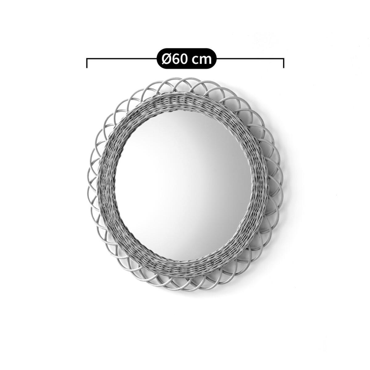 Nogu Rosette Rattan Mirror, Diameter 60cm – image 6