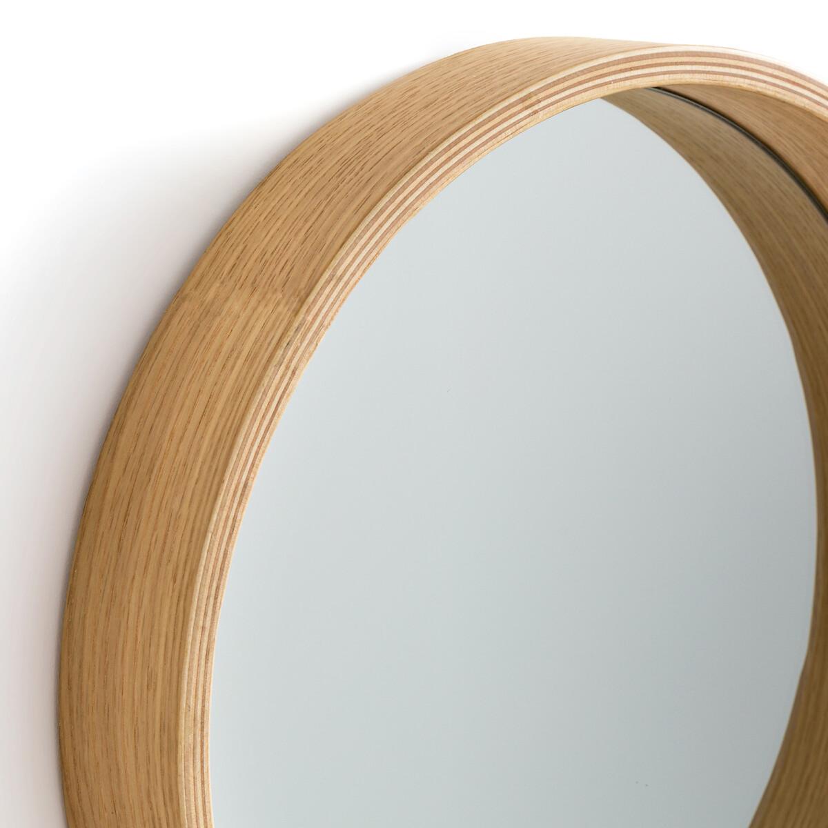 Alaria 35cm Diameter Round Oak Mirror – image 2