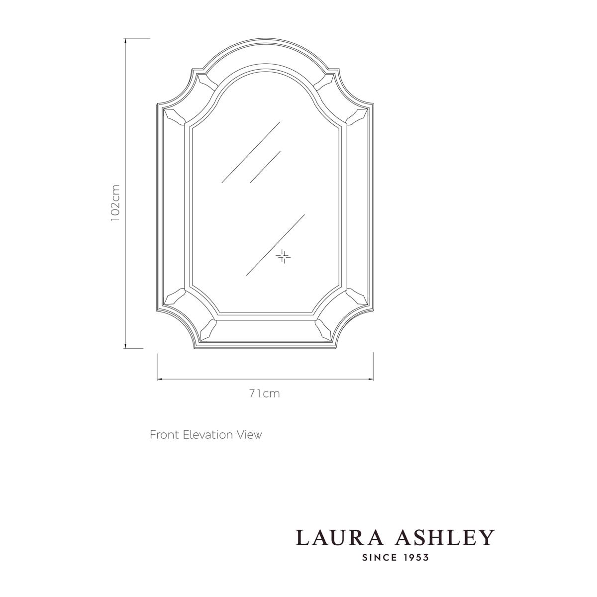 Laura Ashley Braxton Rectangular Wall Mirror - Champagne, Champagne – image 4
