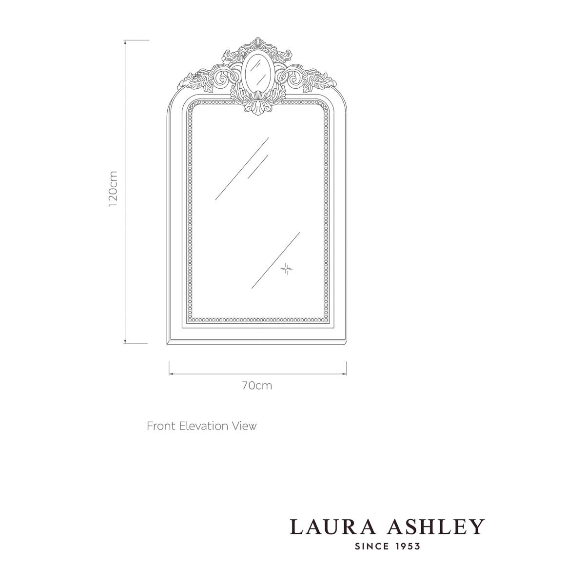 Laura Ashley Alana Rectangular Wall Mirror - Cream, Cream – image 4