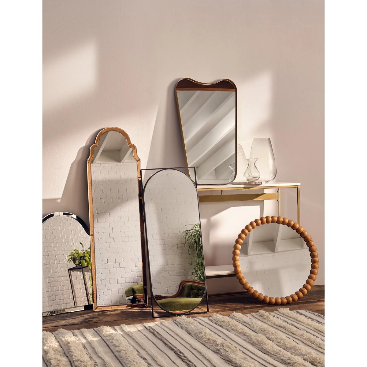 M&S Madrid Curved Wall Mirror - Charcoal, Charcoal – image 6