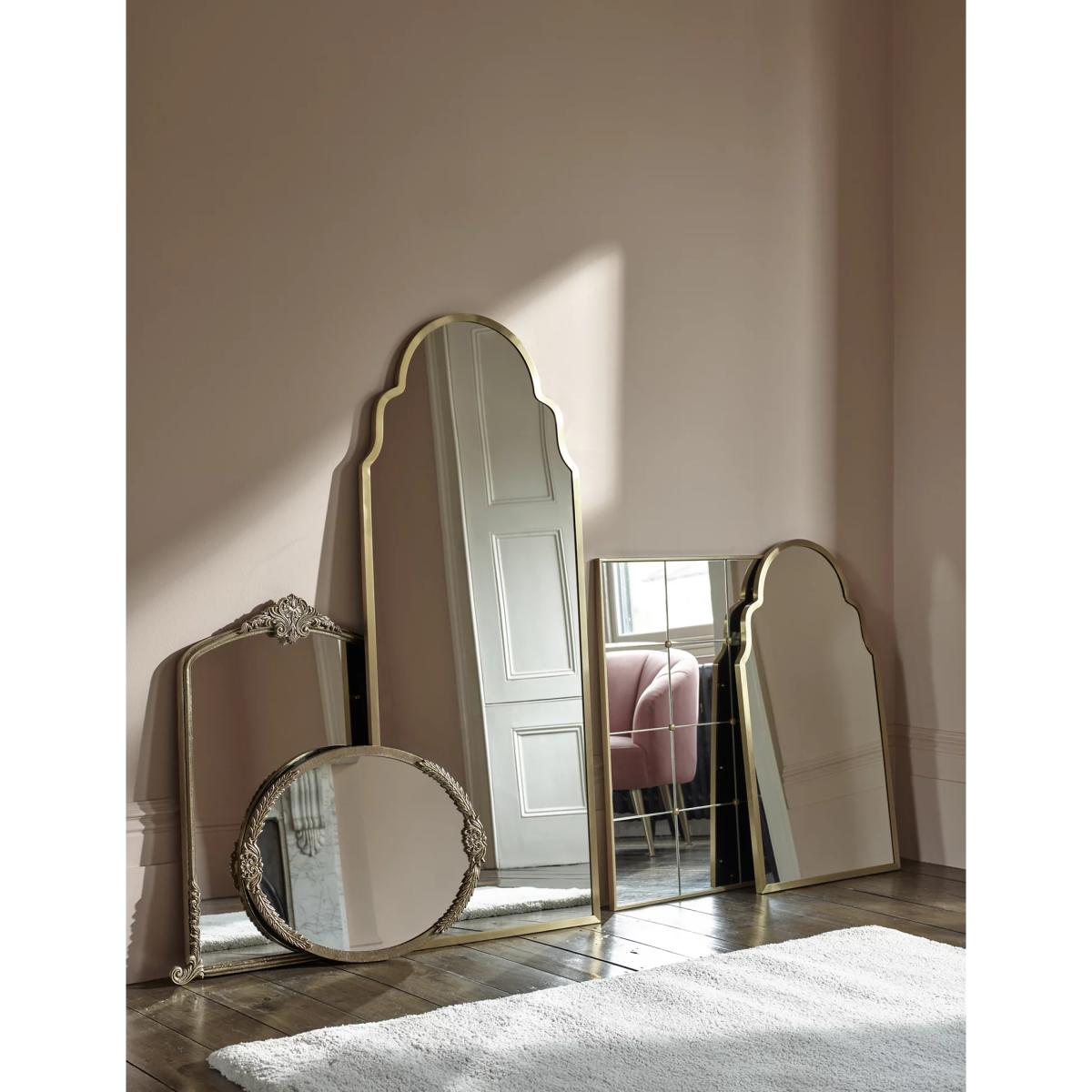 M&S Madrid Large Curved Wall Mirror - Antique Brass, Antique Brass – image 4