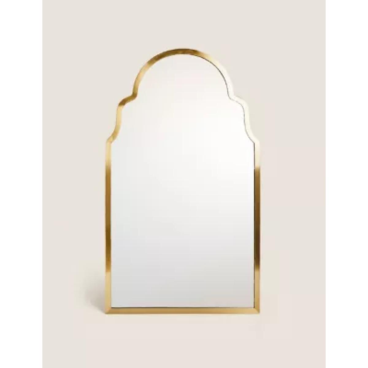 M&S Madrid Large Curved Wall Mirror - Antique Brass, Antique Brass – image 1