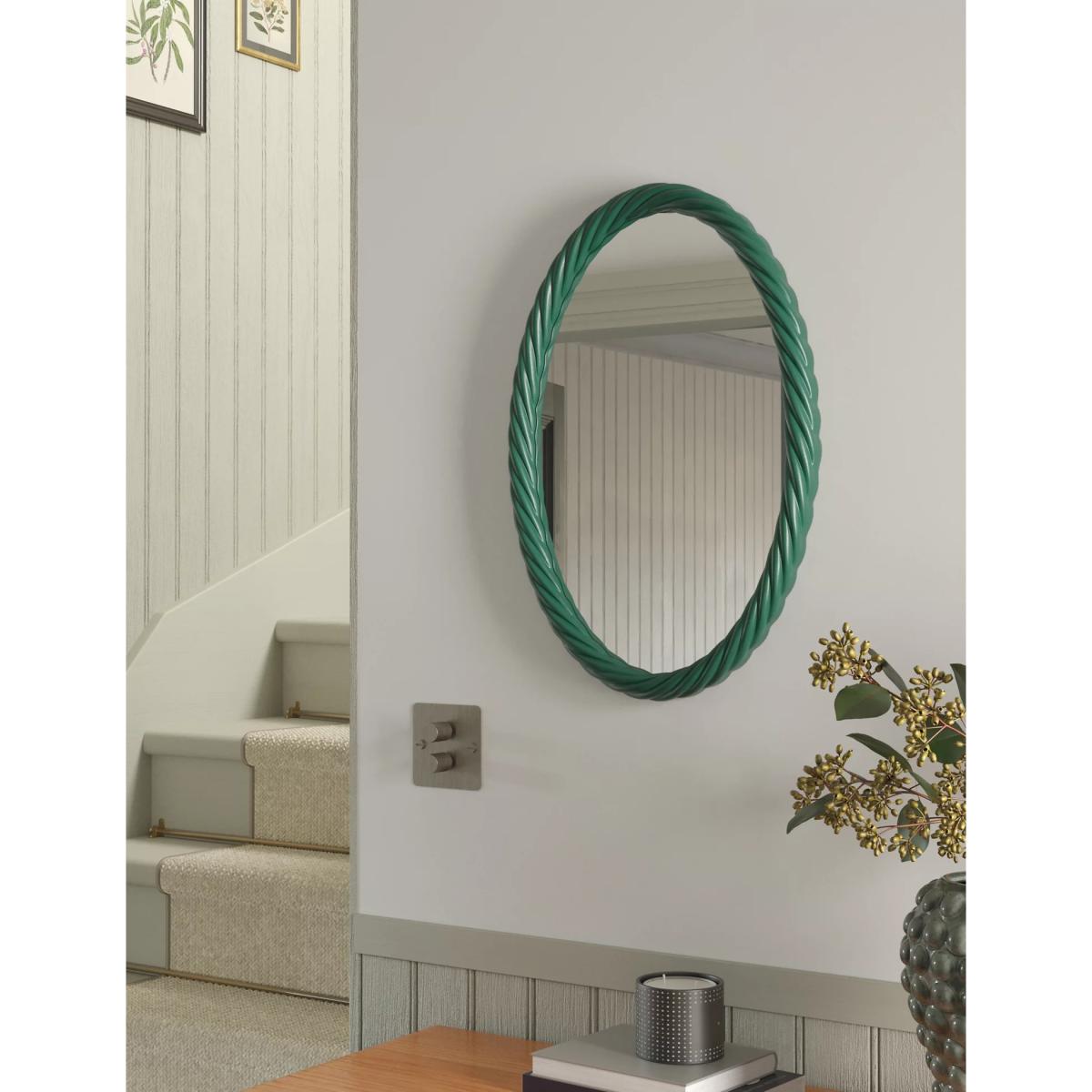 M&S Amelia Oval Hanging Wall Mirror - Green, Green – image 3