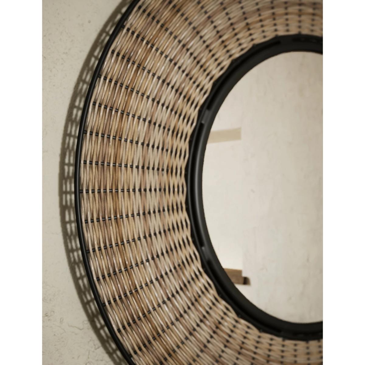 M&S Zelda Wicker Round Wall Mirror - Wood, Wood – image 3