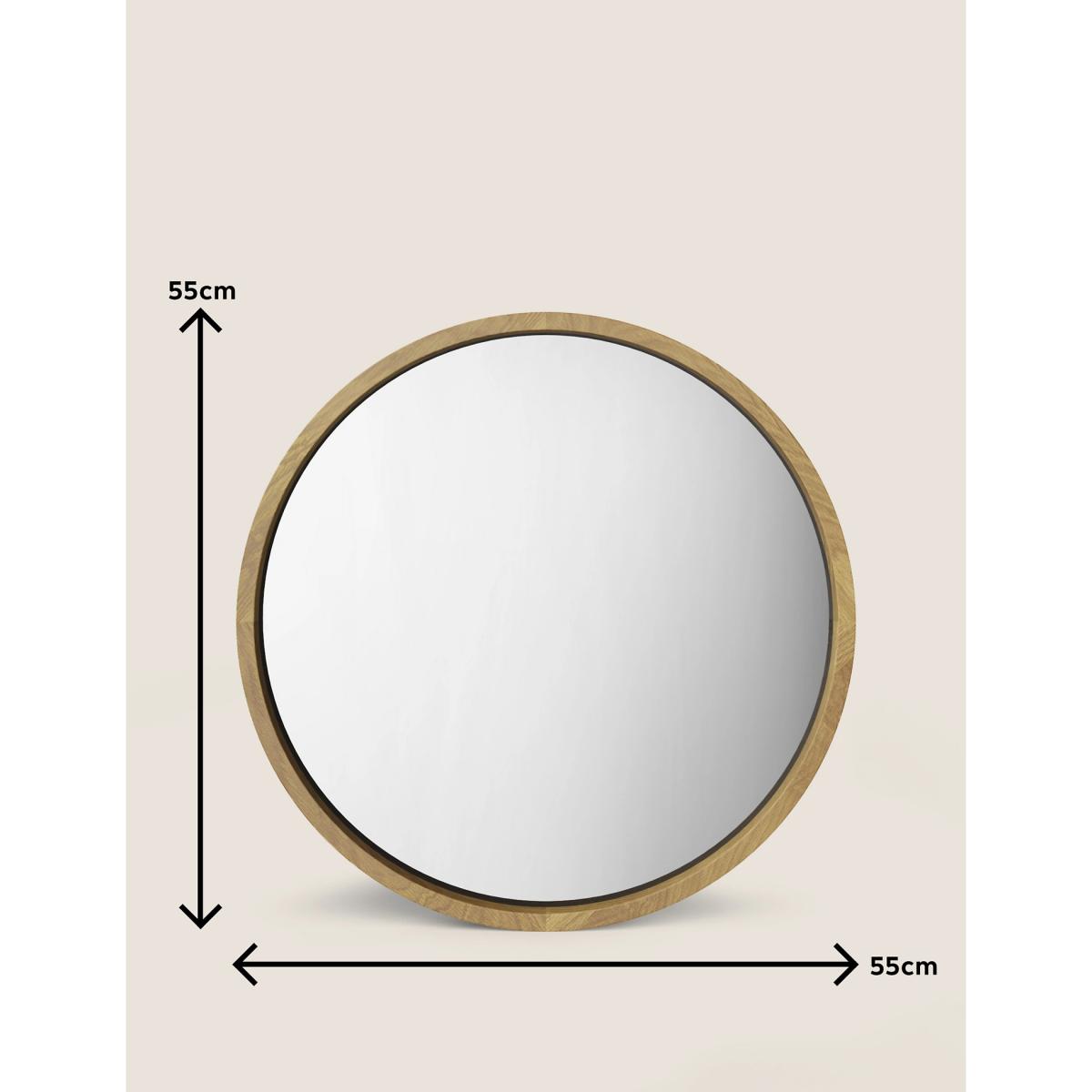 M&S Oak Round Hanging Wall Mirror, Oak – image 6