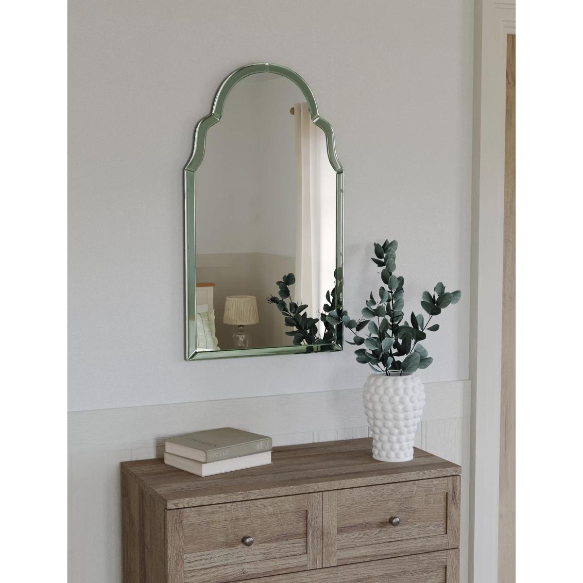 M&S Madrid Medium Curved Wall Mirror - Light Green, Light Green – image 4