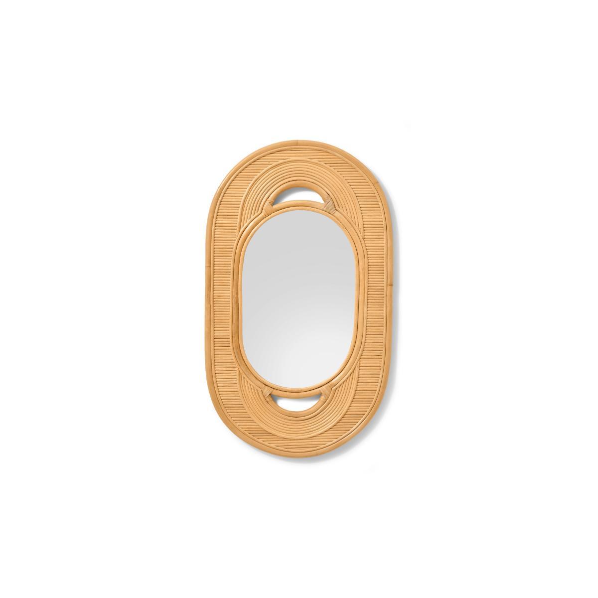 Karamo Wall Mirror, 52 x 90 cm, Natural Rattan – image 2