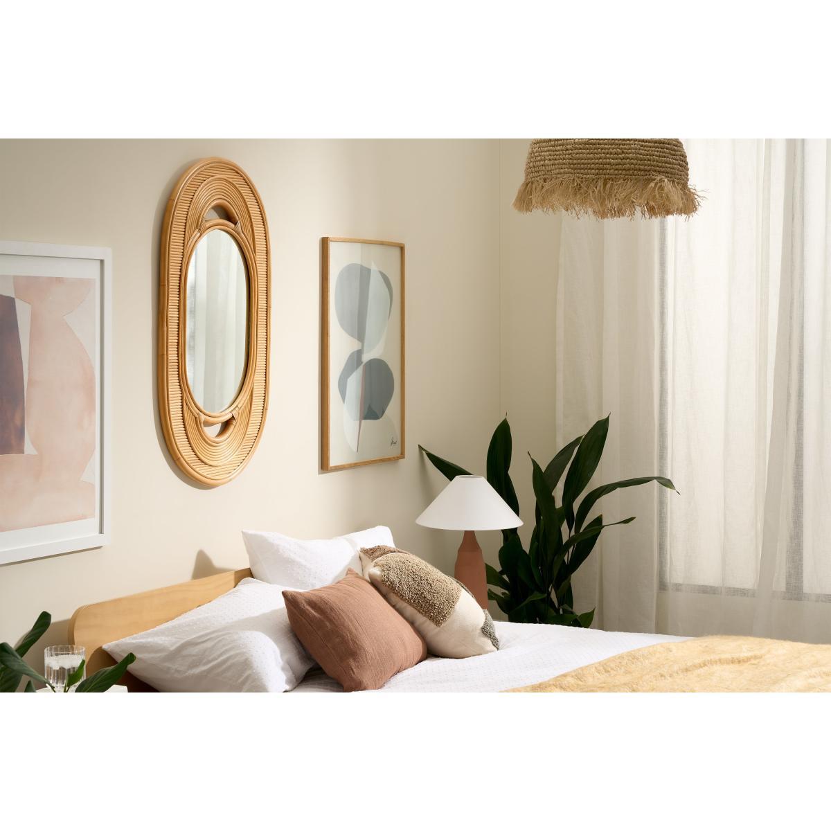Karamo Wall Mirror, 52 x 90 cm, Natural Rattan – image 3