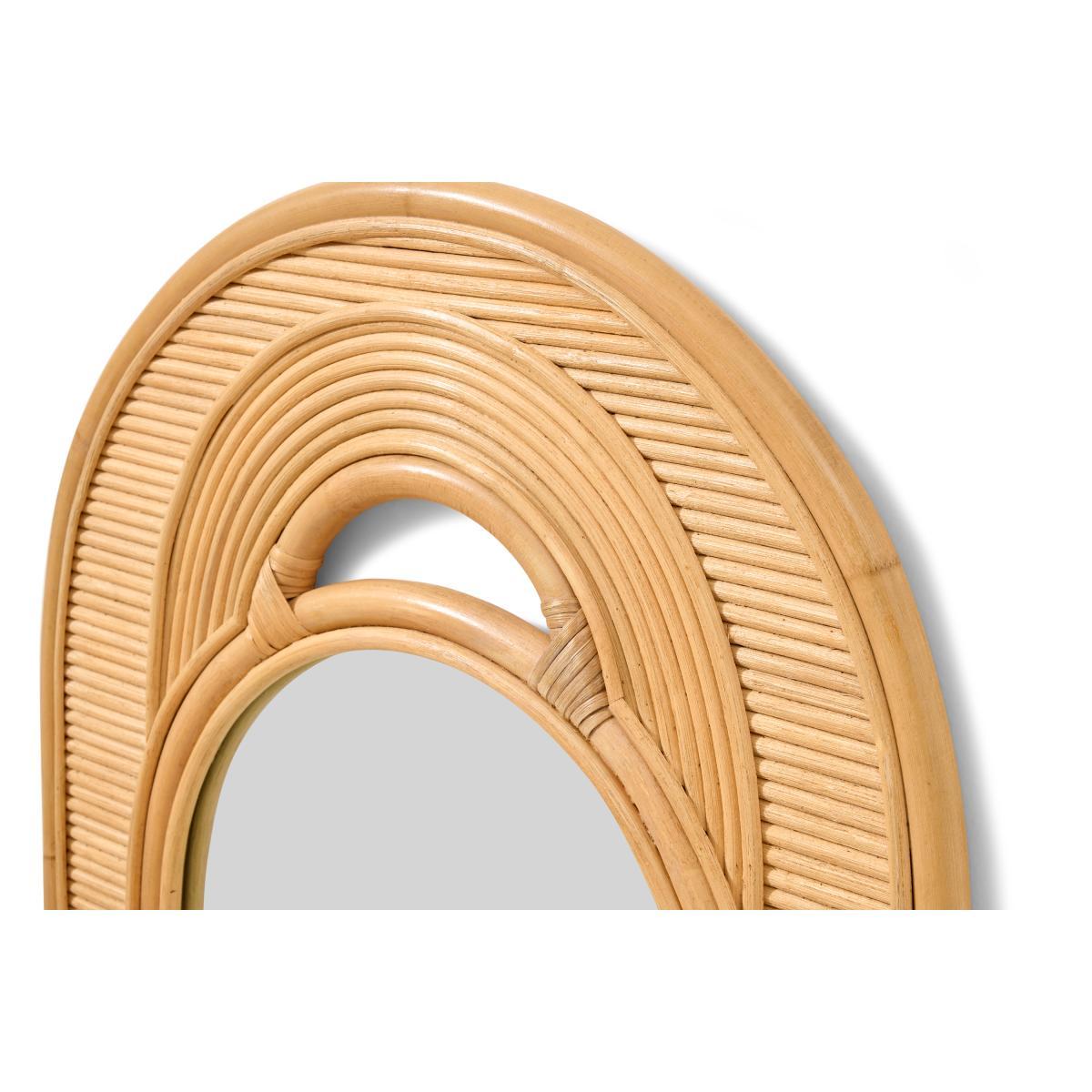 Karamo Wall Mirror, 52 x 90 cm, Natural Rattan – image 6