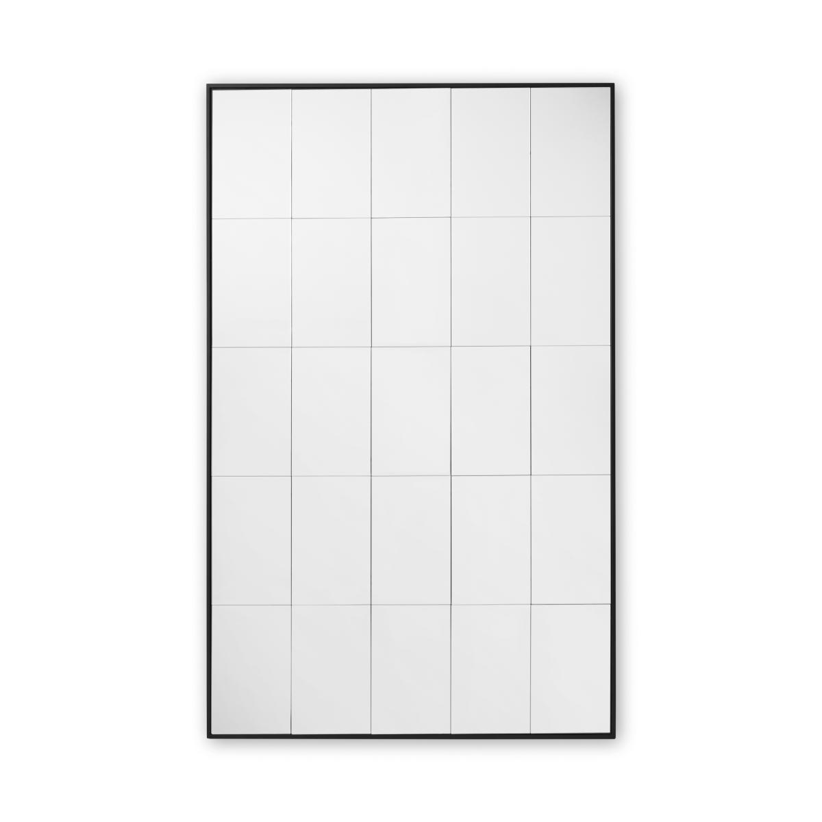 Ludlow Large Industrial Window Pane Leaner Mirror 160 x 100cm, Matt Black – image 2