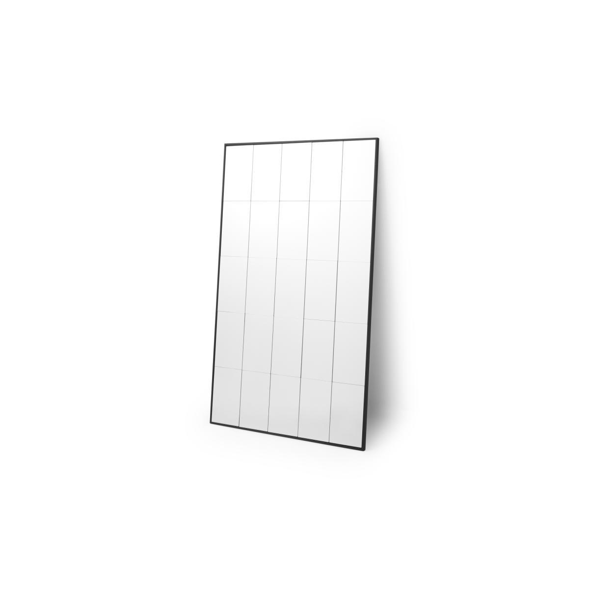 Ludlow Large Industrial Window Pane Leaner Mirror 160 x 100cm, Matt Black – image 3