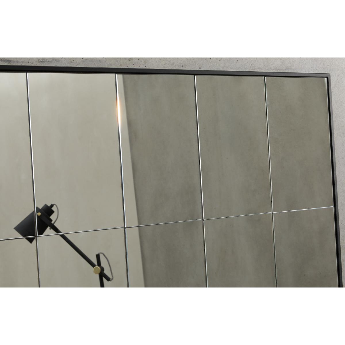 Ludlow Large Industrial Window Pane Leaner Mirror 160 x 100cm, Matt Black – image 5