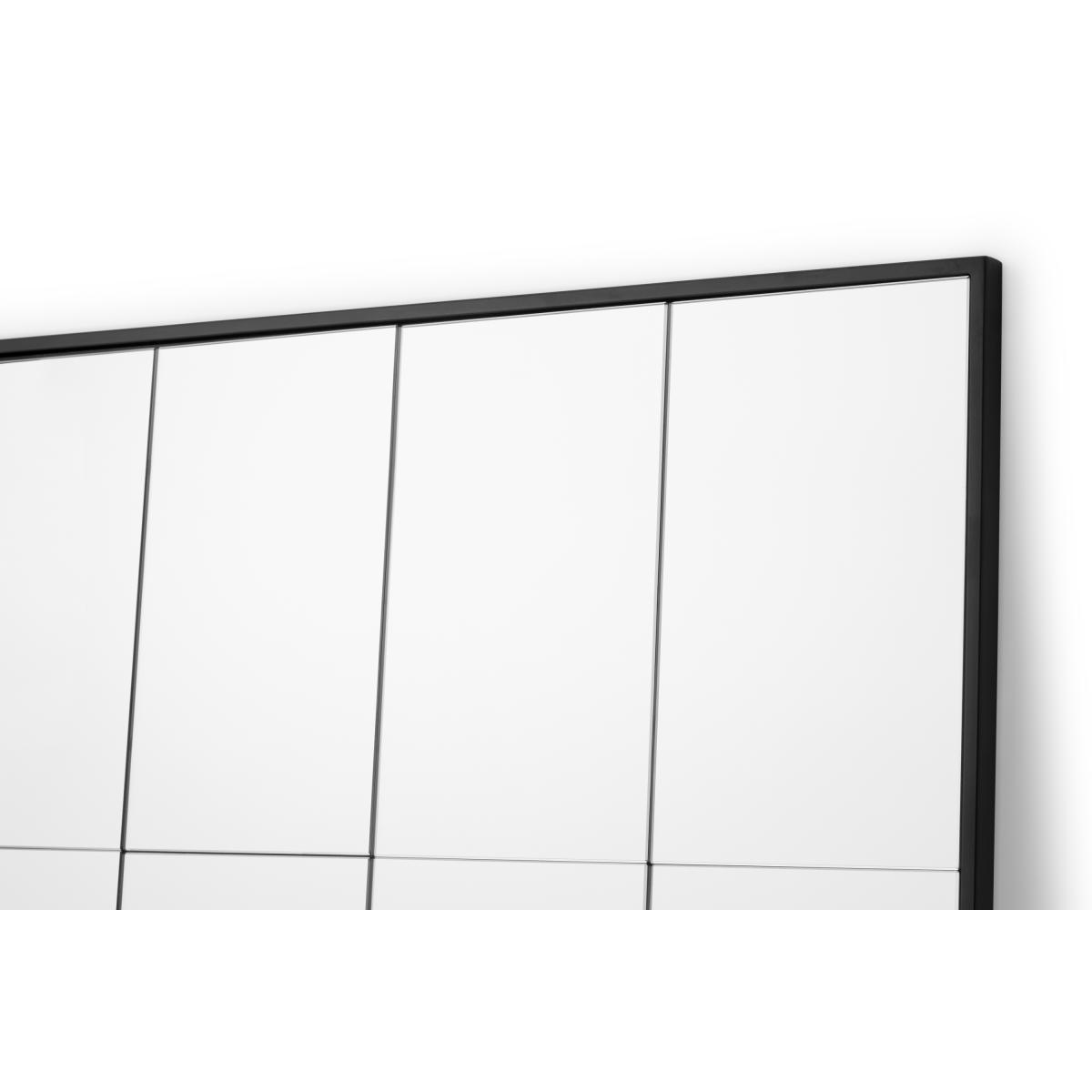 Ludlow Large Industrial Window Pane Leaner Mirror 160 x 100cm, Matt Black – image 7