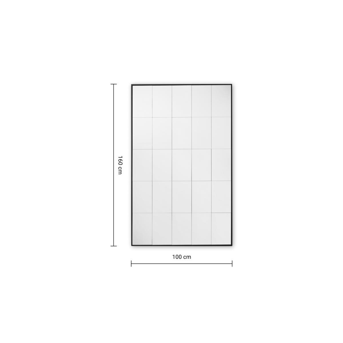 Ludlow Large Industrial Window Pane Leaner Mirror 160 x 100cm, Matt Black – image 8
