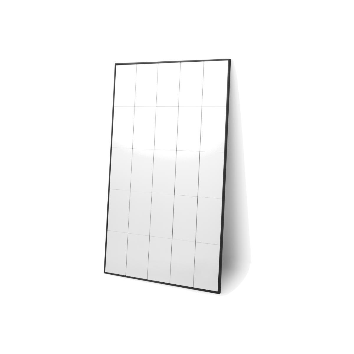 Ludlow Large Industrial Window Pane Leaner Mirror 160 x 100cm, Matt Black – image 1