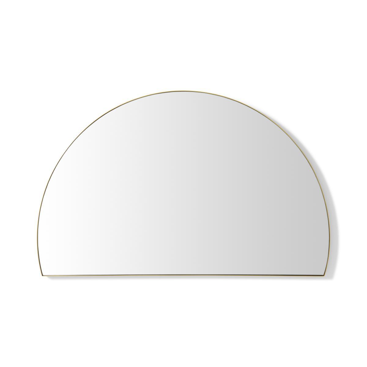 Arles Semi-Circle Wall Mirror, 54 x 85cm, Brushed Brass – image 2